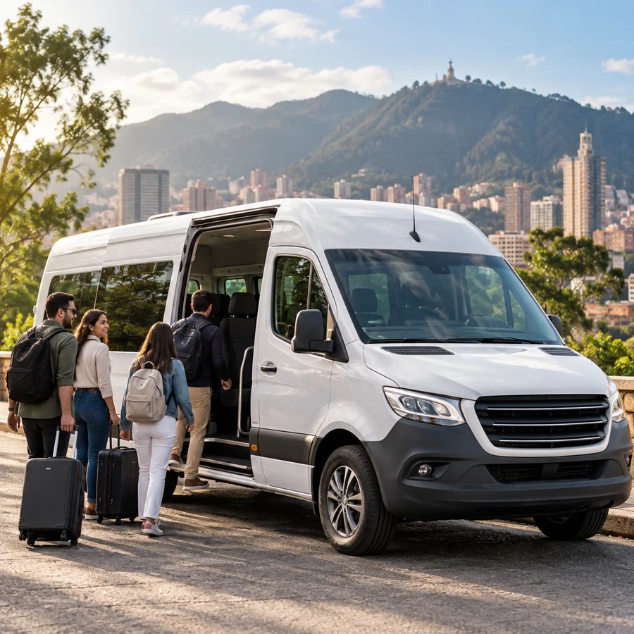 Van de pasajeros lista para cotización en Bogotá