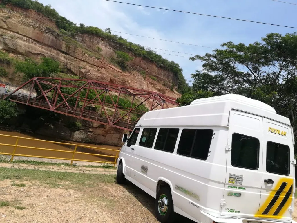 Van durante un viaje